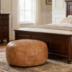Thgonwid Unstuffed Moroccan Faux Leather Pouf Ottoman - Image 9