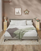 YMYNY Rattan Nightstands Set of 2, Boho Bedside Table - Image 9