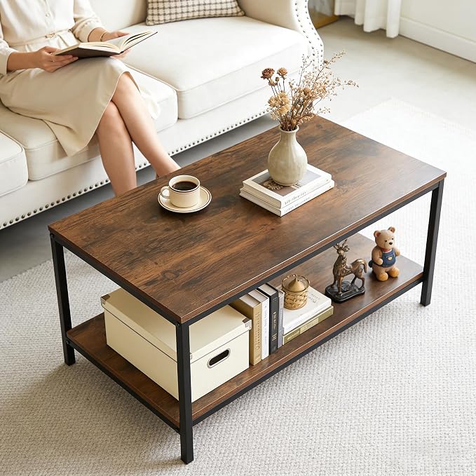 ZenStyle Industrial Coffee Table - Image 9