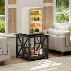 GreenForest End Table with 2-Tier Storage Shelf, 19.7 inch Side Table - Image 6