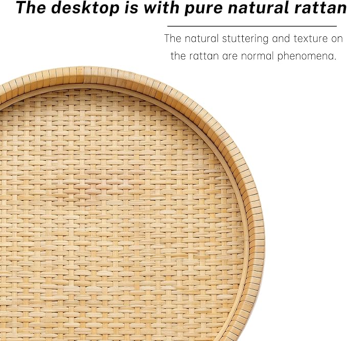 Small Side Table，Rattan Round Drink Tables - Image 8