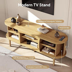 Decofy Mid Century TV Stand for TVs up to 65 Inches, Entertainment Center - Image 6