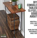Restore by Pipe DÉCOR Live Edge Wood Console Table 48 in. x 16 in. x 34 in. - Image 4