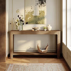 Tribesigns 63 Inch Entryway Console Table, 2-Tier Farmhouse Narrow Sofa Table - Image 6