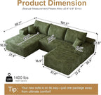 AUGOP 108" Sectional Couches for Living Room Modern Modular Sofa - Image 2