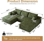 108" Sectional Couches for Living Room Cloud Couch Sofa - Image 2