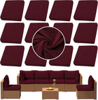 Outdoor Cushion Covers Set, Replacement by SUKAIKEQA