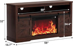 JUMMICO Fireplace TV Stand for 65+ Inch TV - Image 3