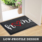 Black Door Mat Welcome Mats Outdoor Indoor Doormat - Image 5
