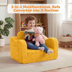 MeMoreCool Toddler Couch, 2-in-1 Corduroy Kids Couch Fold Out to Lounger - Image 5