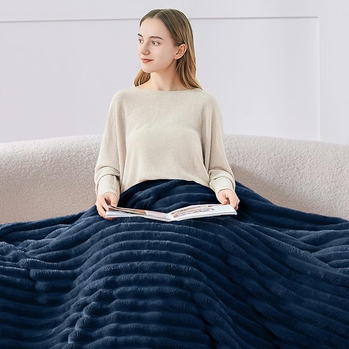 BEDELITE Ribbed Twin Blanket for Couch & Bed, Warm Yet Lightweight, Ribbed - Image 3
