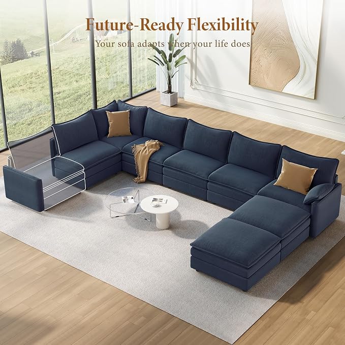 Vesgantti Large Modular Sectional Sofa, Big Comfy Cloud Couch - Image 8