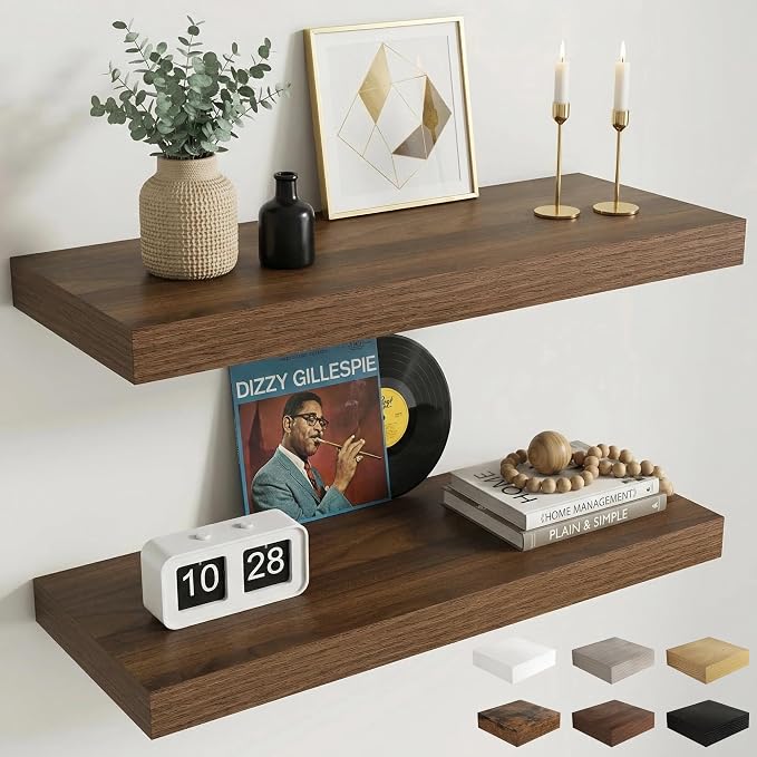 Dreamland 36 inch Floating Shelves, Rustic Wood Floating Wall Shelf by Dreamland