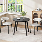 HOOBRO Bamboo Dining Table, Round Dining Table - Image 9