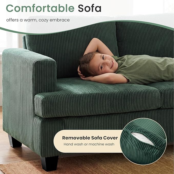YOUDENOVA 2 Piece Set Comfy Sofa Couch, 3-Seater Sofa * 2 - Image 4