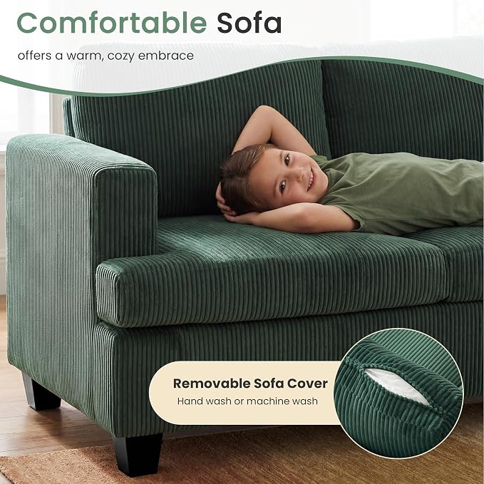 YOUDENOVA 2 Piece Set Comfy Sofa Couch, 3 Seater & Loveseat Sofa - Image 5