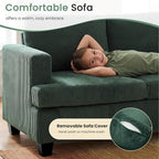 YOUDENOVA 2 Piece Set Comfy Sofa Couch, 3 Seater & Loveseat Sofa - Image 5