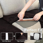 ANARACHON Leather Look Couch Cushion Covers Sofa Seat Slipcovers Sets Couches - Image 4