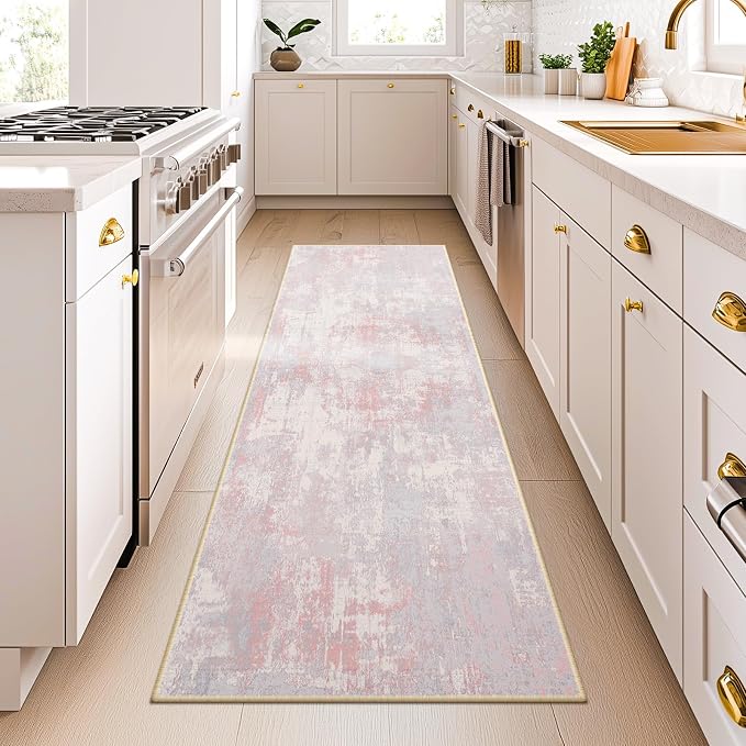 RELEANY Washable Runner 2'x6' Abstract Area Rug - Image 5