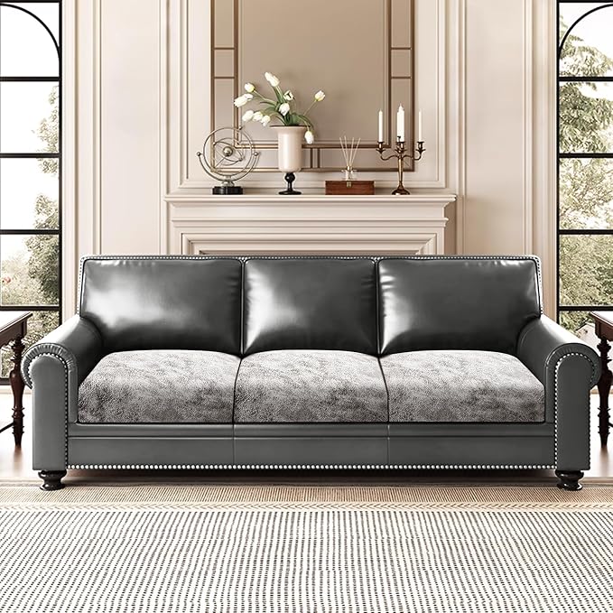 ANARACHON Leather Look Couch Cushion Covers Sofa Seat Slipcovers Sets Couches - Image 2