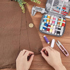 59 Inch Dark Brown Quilting Linen Type Cloth Fabric by The Yard Blend Solid - Image 3