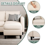 SUNLEI 73.6" Modular Sectional Sofa, Comfy Cloud Couch - Image 5