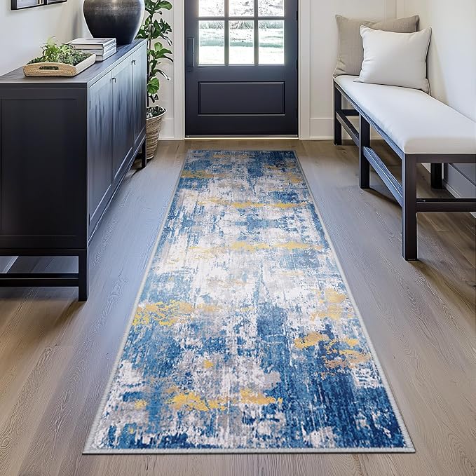 RELEANY Washable Runner 2'x6' Abstract Area Rug - Image 3