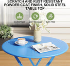Bistro Table and Chairs Set of 2, 3 Piece Outdoor/Indoor Folding Patio Bistro - Image 5