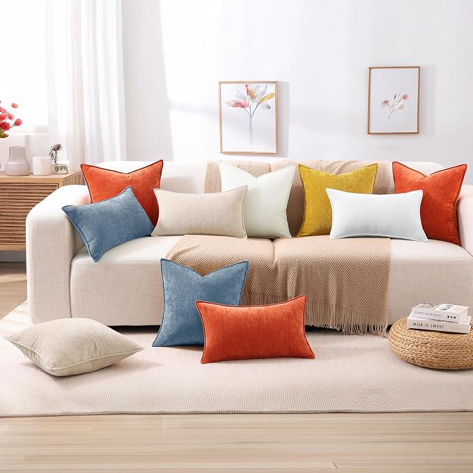 decorUhome Summer Couch Throw Pillow Covers 12x20 Set of 2, Decorative Soft - Image 8