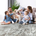 6x9 Area Rugs for Living Room Bedroom Dining Room Washable Brown Grey | Soft - Image 7