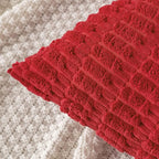 MIULEE Corduroy Decorative Throw Pillow Covers 20x20 Red Pack of 2 | Soft Boho - Image 2