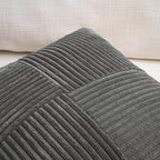 Fancy Homi 2 Packs Dark Gray Euro Decorative Throw Pillow Covers 28x28 Inch - Image 3