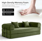 79" Convertible Sofa Bed with Fixed-Shape Frame & Removable Armrests, Modular - Image 4