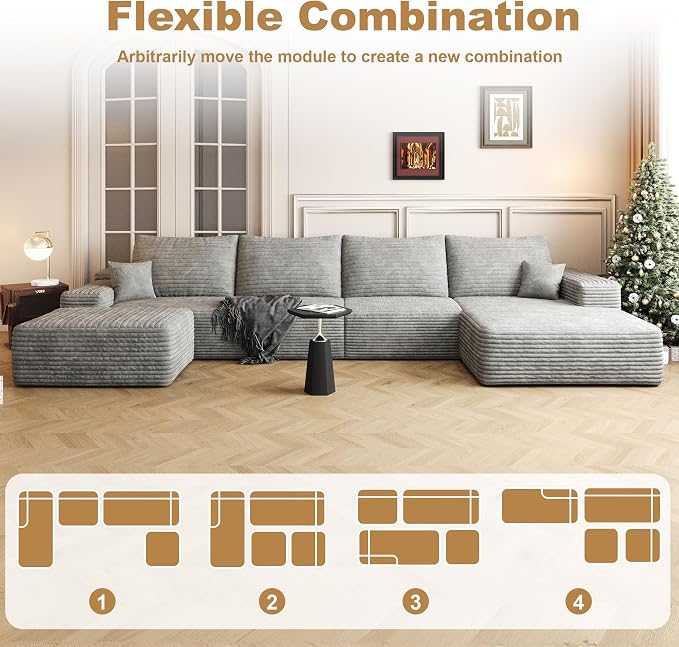 AUGOP 136" Sectional Couches for Living Room Modern Modular Sofa - Image 7