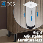 6 Inch Metal Furniture Legs Stainless Steel Adjustable Legs White Metal Legs - Image 5