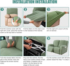 Genina Recliner Loveseat Cover Stretch Couch Covers Sofa slipcover - Image 7