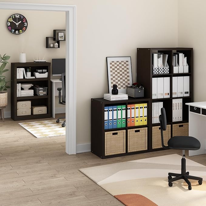Furinno CUBICLE Book Shelf, 8-Cube Bookshelf, Extra Thick Frame Horizontally & - Image 6