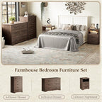 AODK Farmhouse Tall 6 Drawer Dresser - Image 8