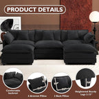 Ihanherry U-Shaped Modern Sofa 111.4" Modular Sectional Cloud Couch - Image 4