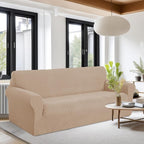 U-NICE HOME Oversized Stretch Couch Cover Slipcover, Camel | 3 Cushion Sofa - Image 2