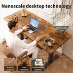 Veken 55 Inch Large Electric Standing Desk, Heights Adjustable, Sit to Stand Up - Image 7