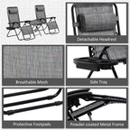 Outsunny Zero Gravity Chair Set - Image 7