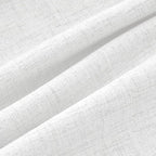 MIULEE 100% Blackout Linen Curtains 42 x 72 Inch Bright White 2 Panels | - Image 9