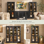 mopio Blake Tall Display Cabinet, Kitchen Buffet Pantry Cupboard, Trophy - Image 7