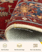 RELEANY Washable Area Rug, Small 2'x4', Water Repellent, Pet Friendly, Vintage - Image 2