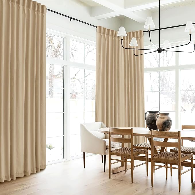 RYB HOME Linen Semi Sheer Curtains - Image 7