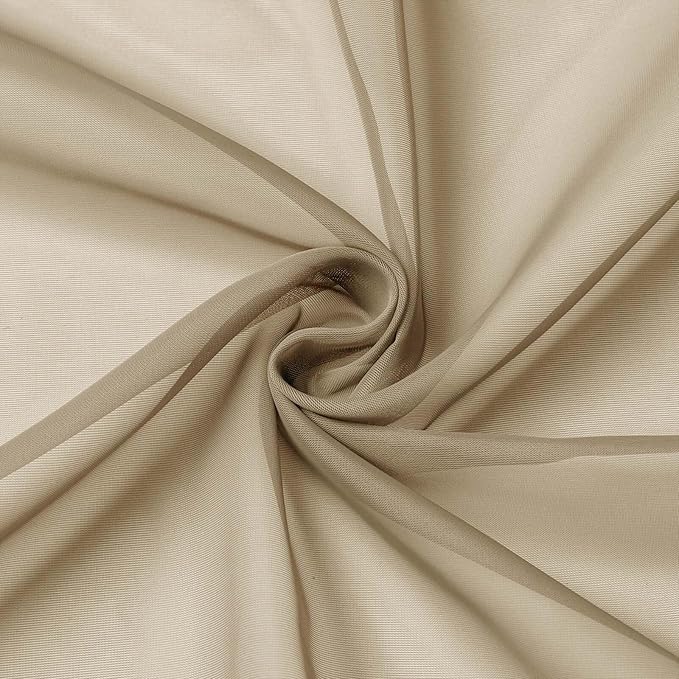 Taupe Valances for Windows, Taupe Sheer Curtains 14 Inch Length 2 Pack Kitchen - Image 9