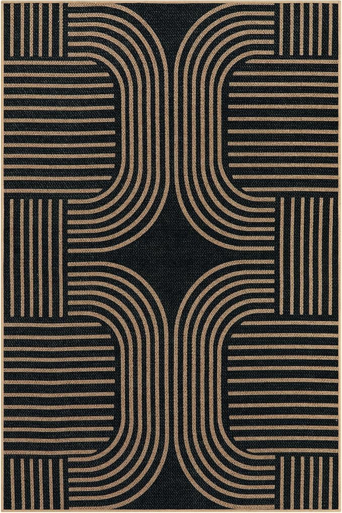 Lahome Modern Geometric Easy Jute Rug, 6x9 Area Rugs - Image 8