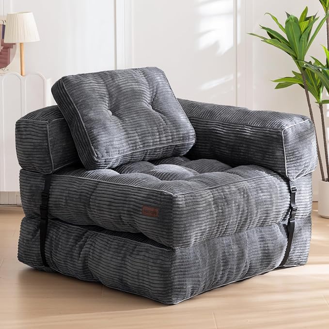 MAXYOYO Folding Sofa Bed, L-Shaped Convertible Sofa Bed by MAXYOYO