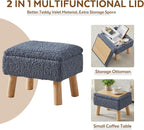 Storage Ottoman, Small Foot Stool Ottoman - Image 5
